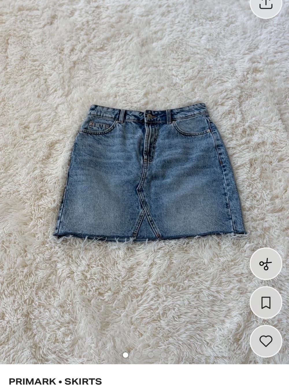 Primark Light Wash Denim Mini Skirt